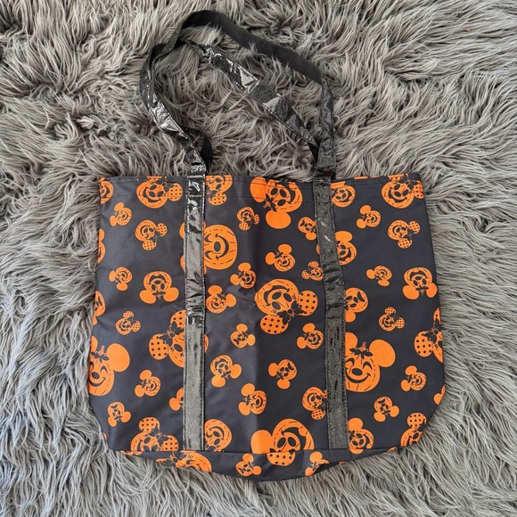 Disneyland Resort Halloween Tote Bag Mickey Pumpkin Orange Black Disney Parks - Picture 2 of 7